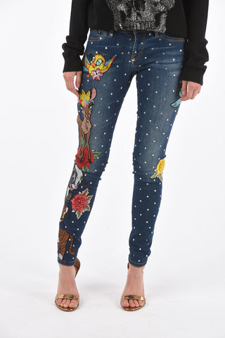 jeggings LISAY ricamato a vita alta