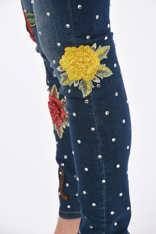 jeggings LISAY ricamato a vita alta