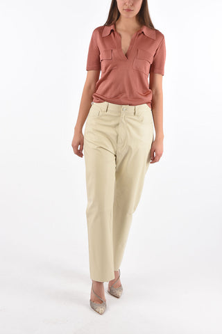 5 Pocket Leather Pants with Belt Loops