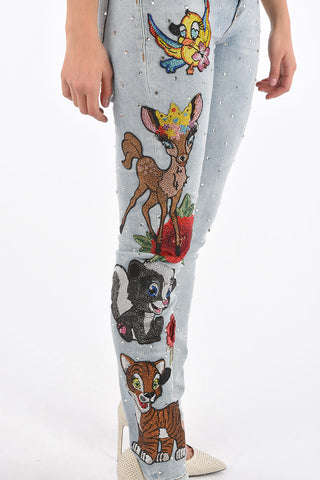 rhinestone embellished stretch denim IGGY jeggings