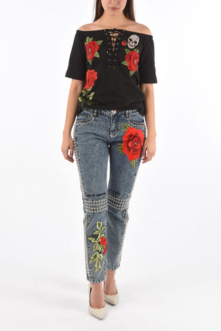 studded MELROSE ALBERTA CREY jeans