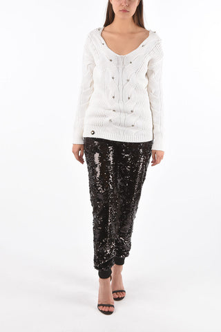 COUTURE vestito a trecce BELLINA BEAT con scollo a V