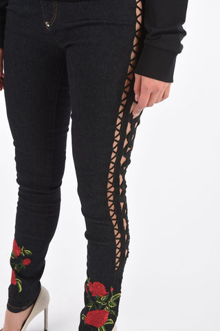 high waist ELICIA PRIT jegging with side cut out detail