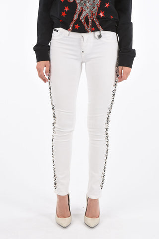 jeggings ARIANNA con profili in borchie