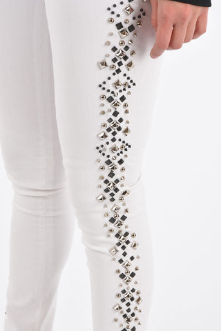 jeggings ARIANNA con profili in borchie