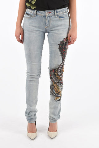 jeans YOURS TRULLY slim fit con strass