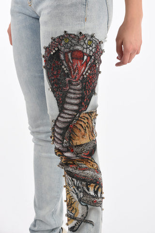 jeans YOURS TRULLY slim fit con strass