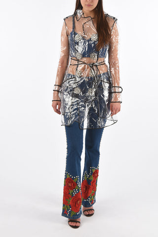 COUTURE Jewel Buttons SIGNATURE double breasted raincoat