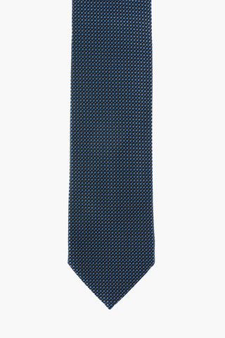 EZ LUXURY micro check silk tie