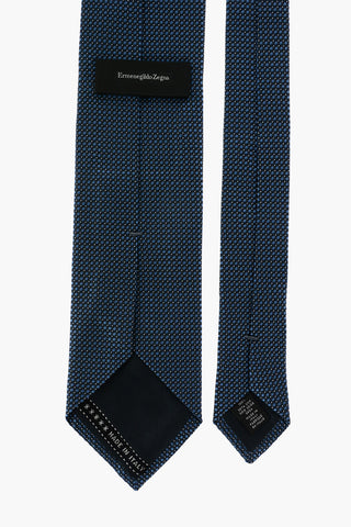 EZ LUXURY micro check silk tie