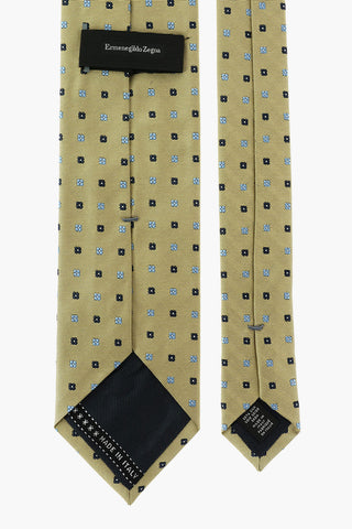 ZZEGNA LUXURY floral patterned Silk tie