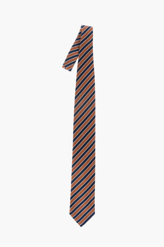 EZ LUXURY striped silk tie