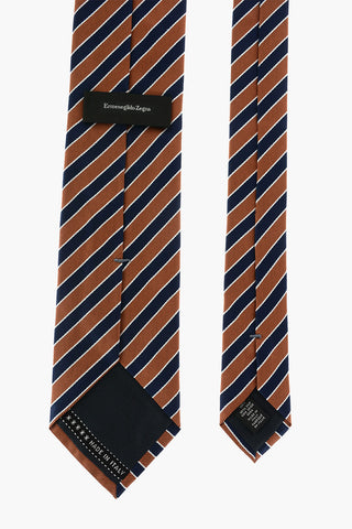 EZ LUXURY striped silk tie