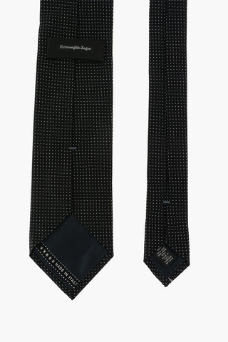 ZZEGNA LUXURY cravatta in seta a pois