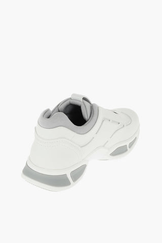 ZZEGNA leather and fabric slip on sneakers