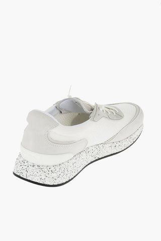 ZZEGNA fabric sneakers with leather details