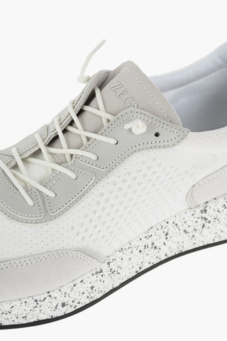 ZZEGNA fabric sneakers with leather details