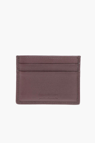 EZ LUXURY Crossed Motif leather card holder