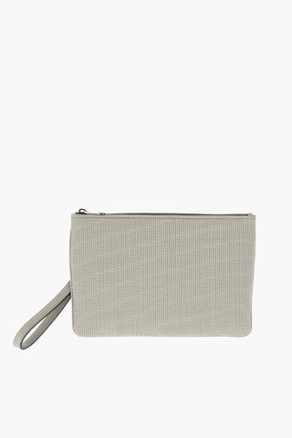 EZ LUXURY Crossed Motif leather pochette