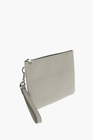 EZ LUXURY Crossed Motif leather pochette