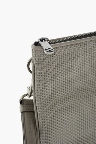 EZ LUXURY Crossed Motif leather pochette