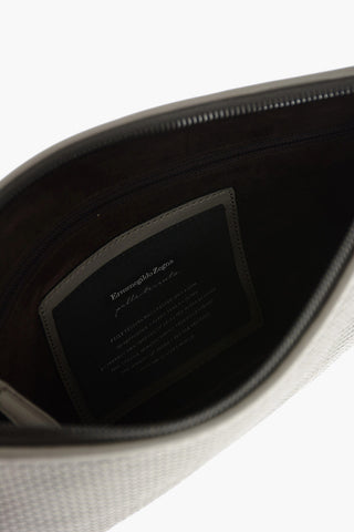 EZ LUXURY Crossed Motif leather pochette