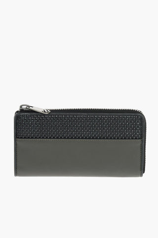 EZ LUXURY leather continental wallet with zip closure