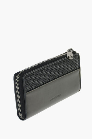 EZ LUXURY leather continental wallet with zip closure
