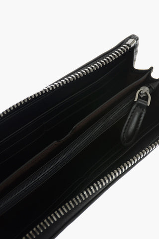 EZ LUXURY leather continental wallet with zip closure
