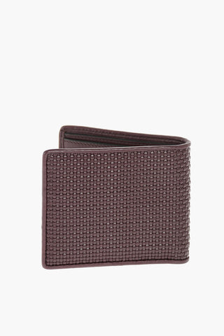 EZ LUXURY Crossed Motif leather wallet