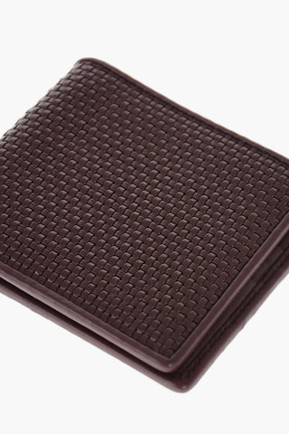 EZ LUXURY Crossed Motif leather wallet