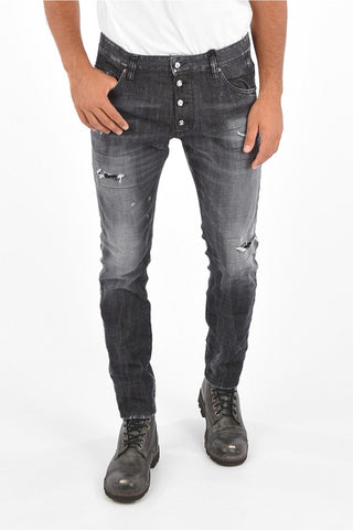 Stretch Cotton SKATER Jeans 16 Cm