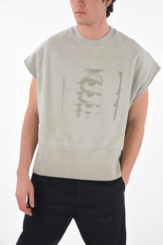 short sleeve crew-neck sweatshirt