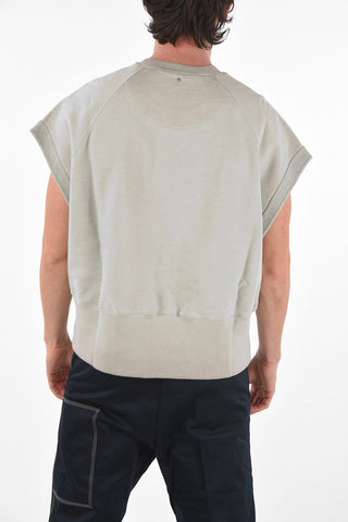 short sleeve crew-neck sweatshirt