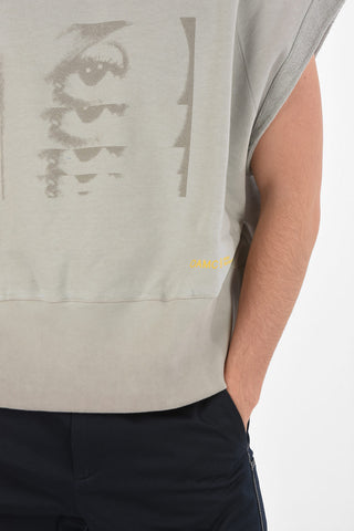 short sleeve crew-neck sweatshirt