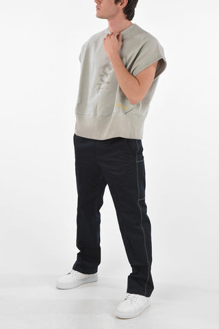 short sleeve crew-neck sweatshirt