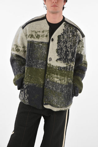 wool COMBAT 4 buttons jacket with side pockets