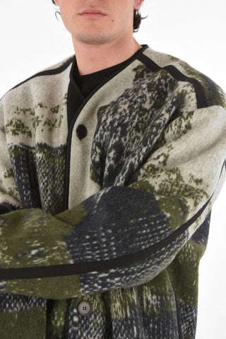 wool COMBAT 4 buttons jacket with side pockets