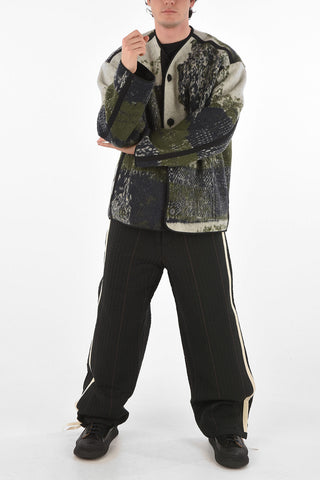 wool COMBAT 4 buttons jacket with side pockets