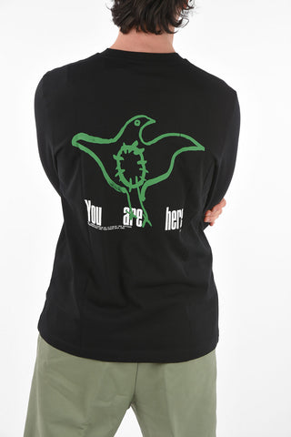 long sleeve YOU ARE HERE t-shirt with print on the back