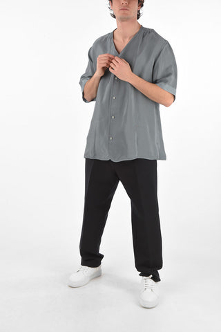 Camicia ALPHA in Viscosa con Collo a V