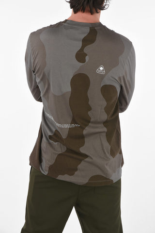 camouflage printed cew-neck t-shirt
