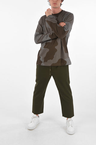 camouflage printed cew-neck t-shirt