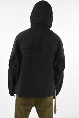 Hooded CORDED Nylon Windbreaker