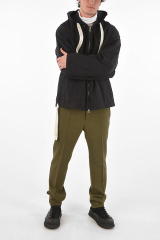 Hooded CORDED Nylon Windbreaker