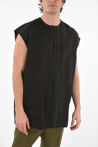 Sleeveless QUADRA Pinstriped Shirt