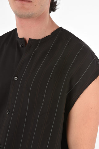 Sleeveless QUADRA Pinstriped Shirt