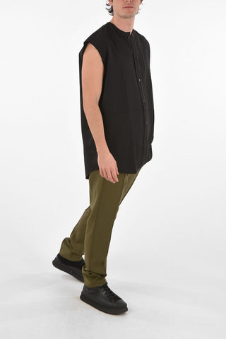 Sleeveless QUADRA Pinstriped Shirt