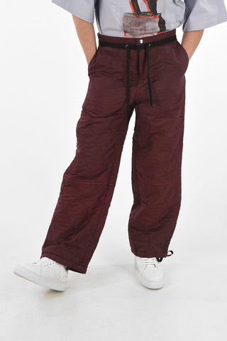 wide leg COMBAT quilted pants