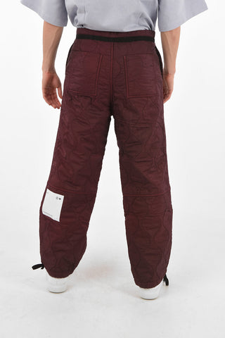 wide leg COMBAT quilted pants
